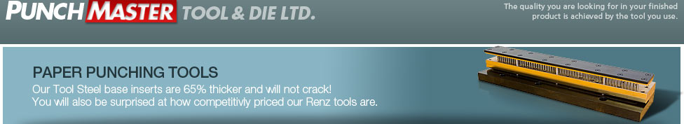 PAPER PUNCHING TOOLS - The retractable sliding top makes punch pin removal very easy. You will also be surprised at how competitivly priced our Renz tools are.